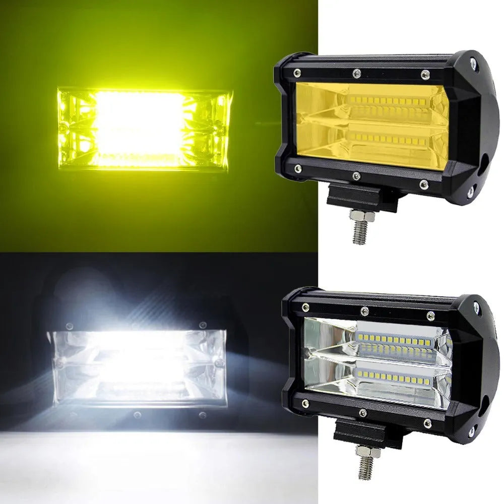 5-inch black LED work lamp with die-cast aluminium housing for off-road vehicles
