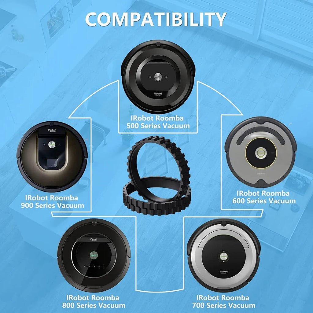 Black anti-abrasion tyre belt replacement for sweeping robot spare part