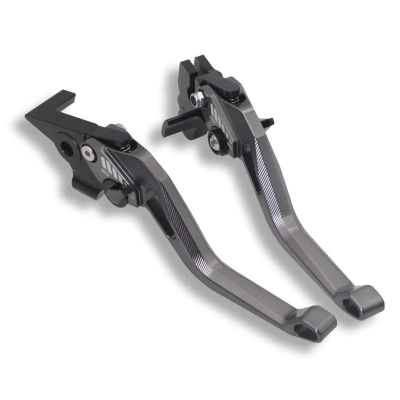 Motorcycle metal clutch lever kit in two-finger labour-saving design with pull rod.