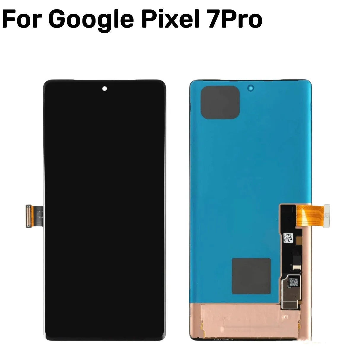 OLED LCD screen assembly for Google Pixel 7 7A 7 Pro internal replacement with capacitive touch screen.