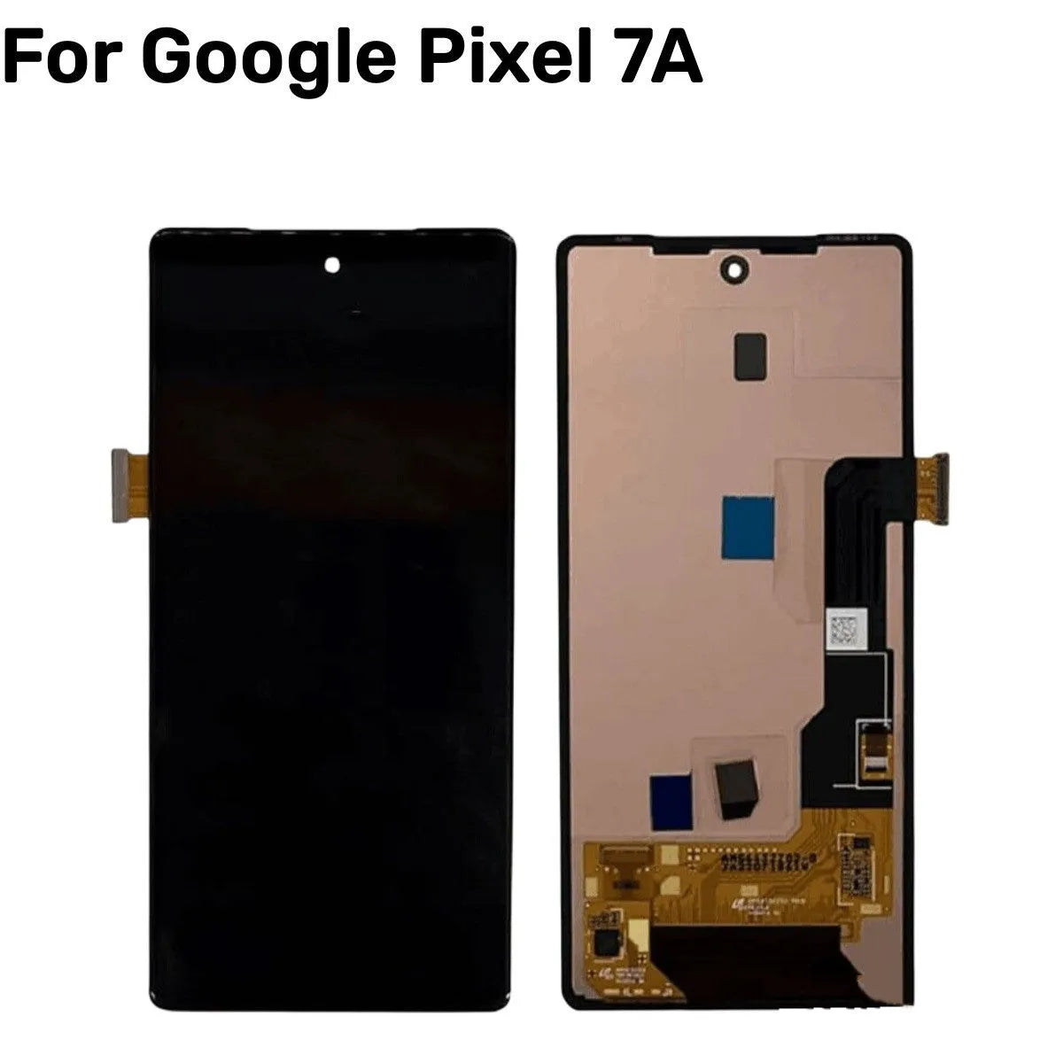 OLED LCD screen assembly for Google Pixel 7 7A 7 Pro internal replacement with capacitive touch screen.
