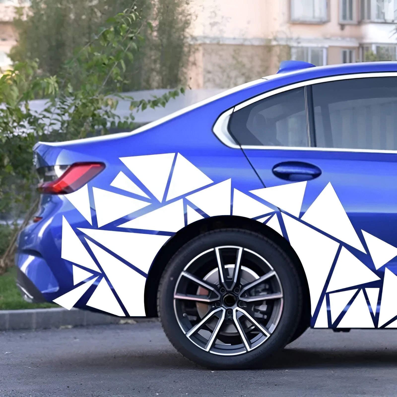 Large roll of black geometric pattern car modification sticker vinyl for vehicle body panels