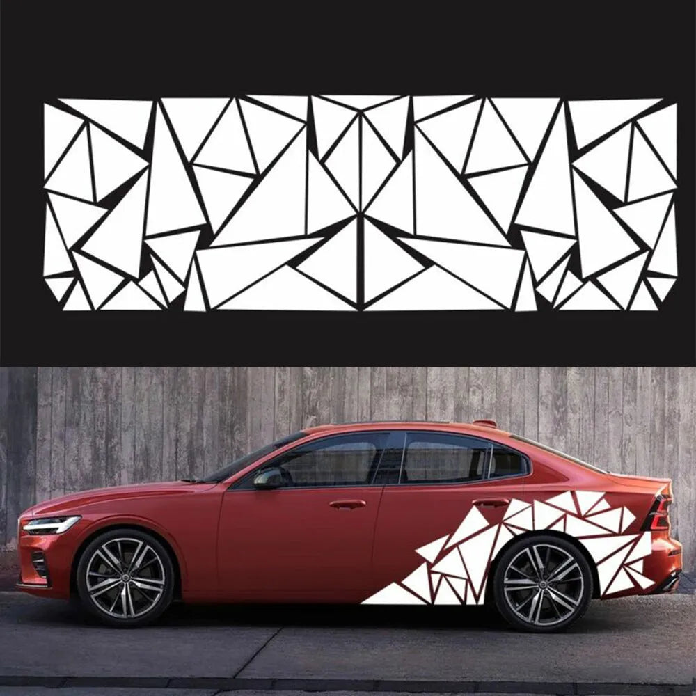 Large roll of black geometric pattern car modification sticker vinyl for vehicle body panels