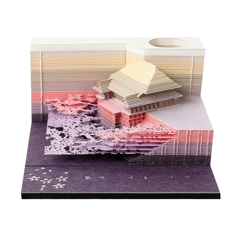 One Piece anime architecture sticky notes showing cartoon building designs on 80x45mm craft paper