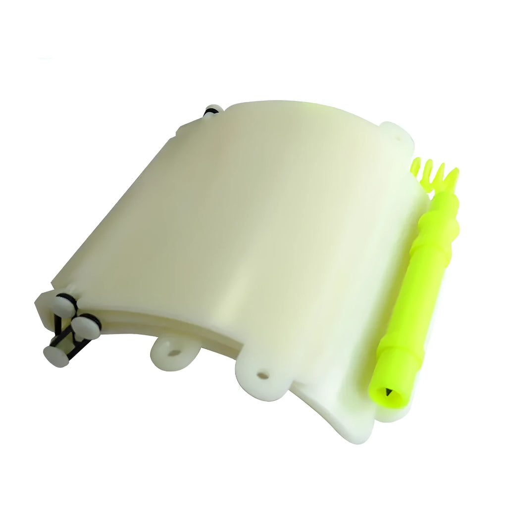 White luminous ABS underwater writing wristboard for diver communication with integrated pencil
