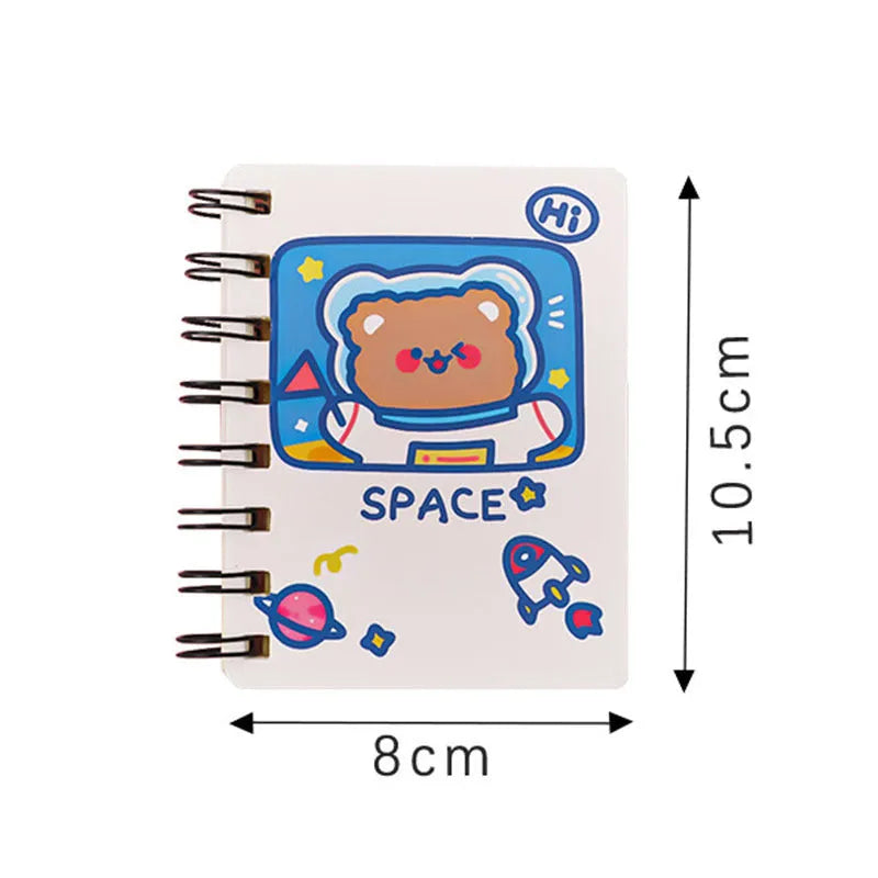Astronaut series flipped portable pocket notebook measuring 10.5 by 8 centimetres