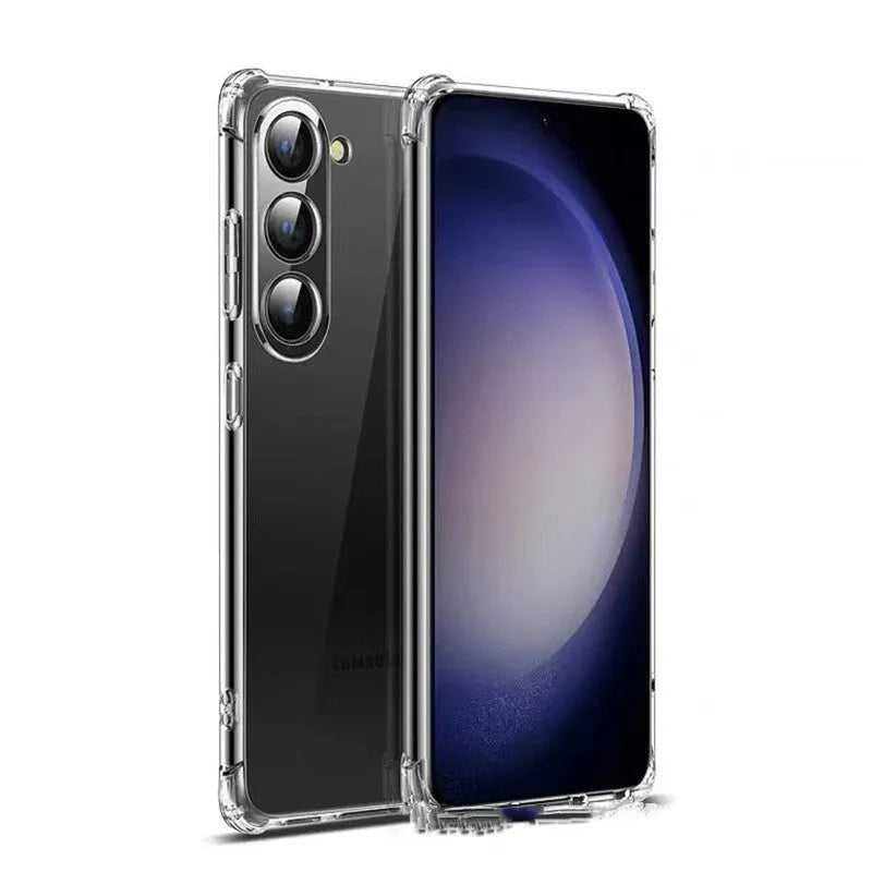 Transparent airbag TPU phone case for Samsung models with thickened corners for fall protection