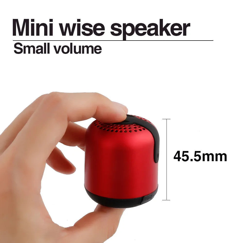 Hieha XQ11 cylinder-shaped mini Bluetooth speaker in silver heavy metal finish