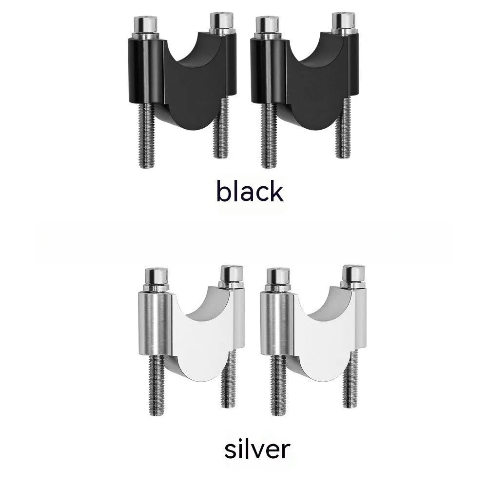 Motorcycle CNC aluminium alloy lifting code in 22mm black finish on a garage workbench
