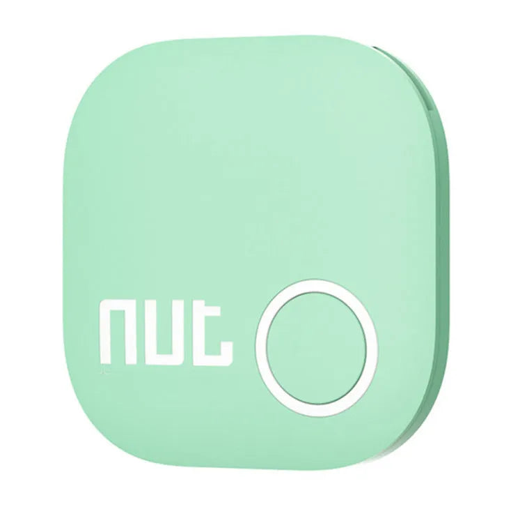 NUT2 generation anti-lost device in white, showing compact 36x36x5.8mm size and keyring attachment