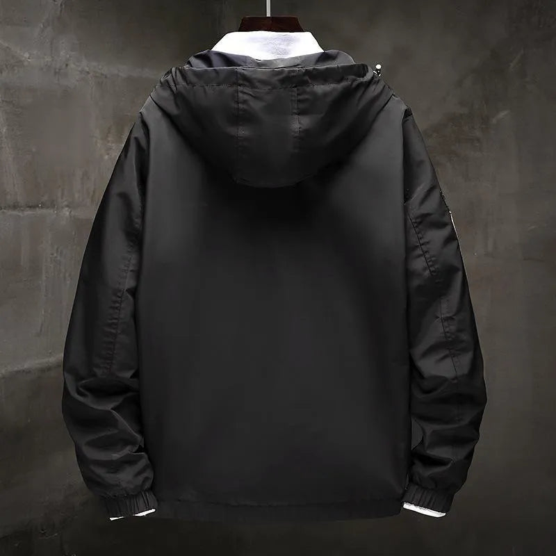 Hong Kong style jacket for men in 100% polyester, available in black white and yellow sizes M to 4XL