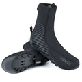 GIYO CX-204 black bike shoe cover with neoprene fabric, reflective strip, and rear zipper