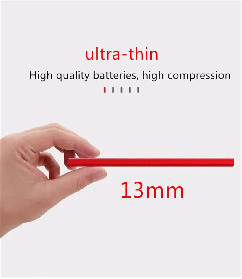 Ultra-thin 20000mAh power bank with digital display in black