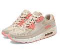 Women's casual shoes with 3.5cm heel in beige orange, grey, and pink purple colour options