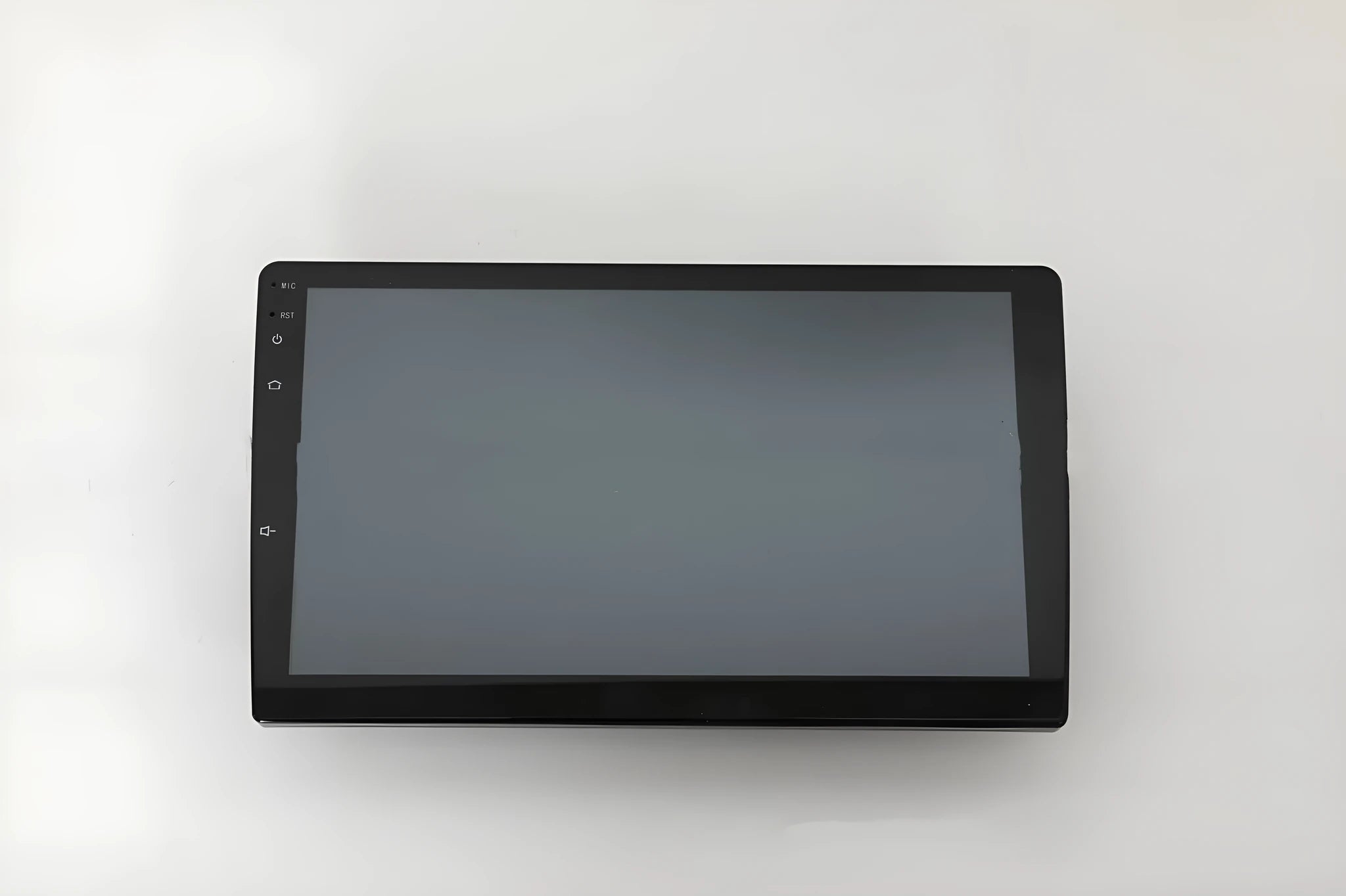 Black 10.1 inch universal Android car stereo head unit with touch screen display