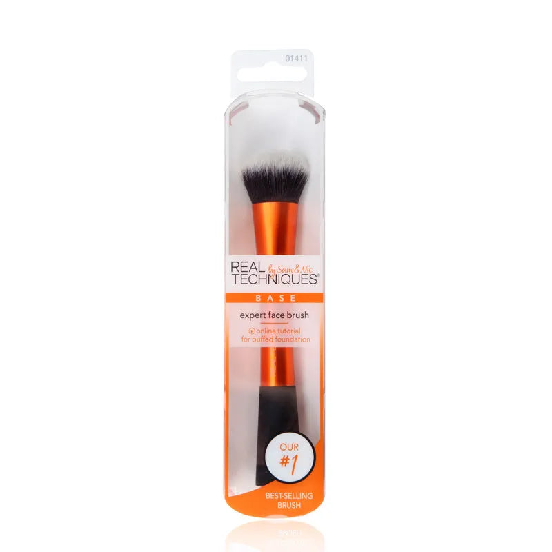 New 1411 synthetic fibre foundation brush with long handle, suitable for all skin types, style A or B