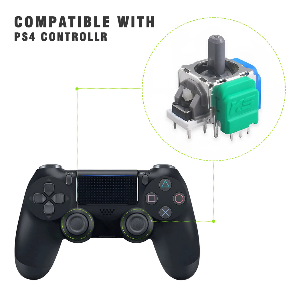 Hall effect magnetic replacement joystick component for PS5, PS4, XBOX and Switch game controllers