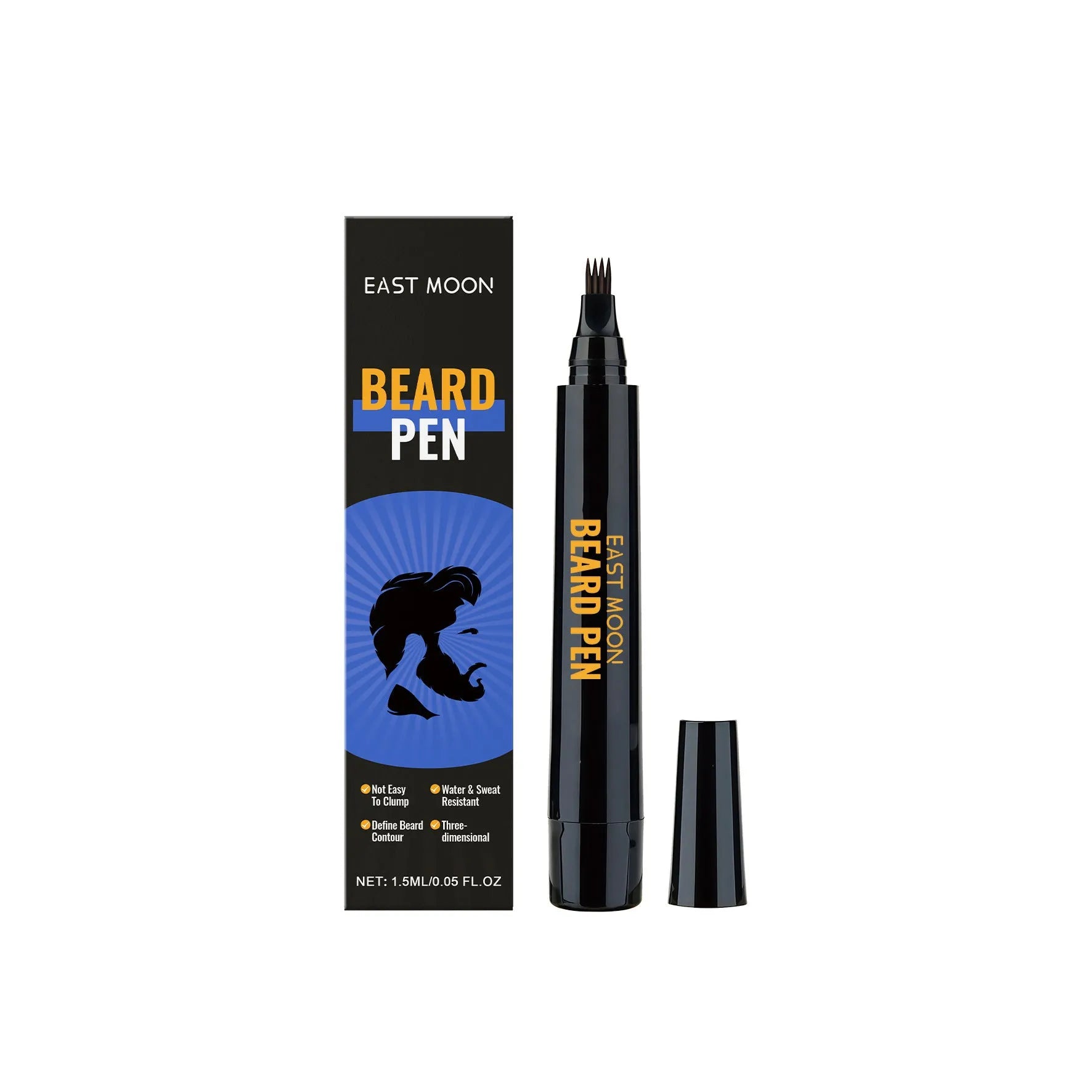 Men's natural shaping beard pen 1.5ml for facial hair taming and styling with water-based gel