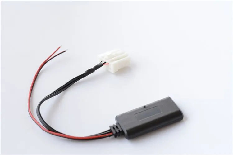 Black Bluetooth audio adapter cable for Mazda M6 and other 2006+ models with auxiliary port