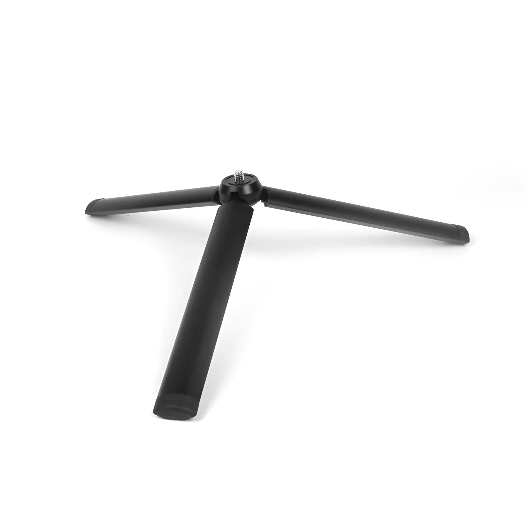 Black aluminium alloy mobile phone tripod and handheld stabiliser compatible with Apple iPhone