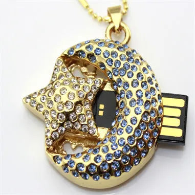Jewelry Xingyue metal USB flash drive with USB connector visible