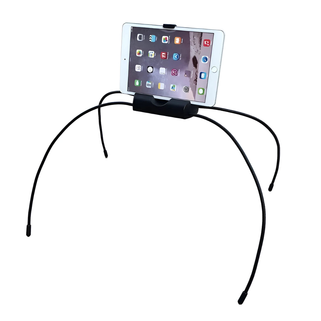 ABS and steel multifunctional lazy spider bracket holding a smartphone on a desktop