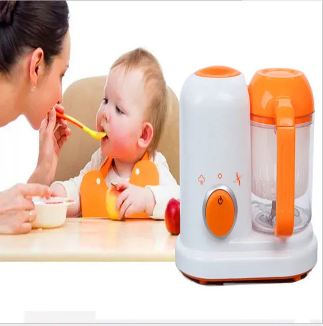 Multi-function baby food processor in light green with 190ml capacity steam and stir functions