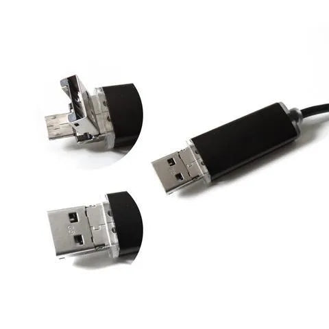 Android waterproof endoscope with 7mm camera, 1.3MP, 6 LED lights, IP67, black colour