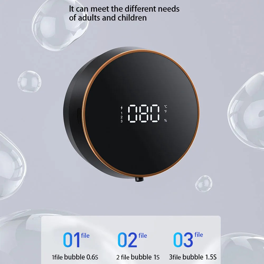 Smart auto sensing foam soap dispenser wall mounted with USB charging port
