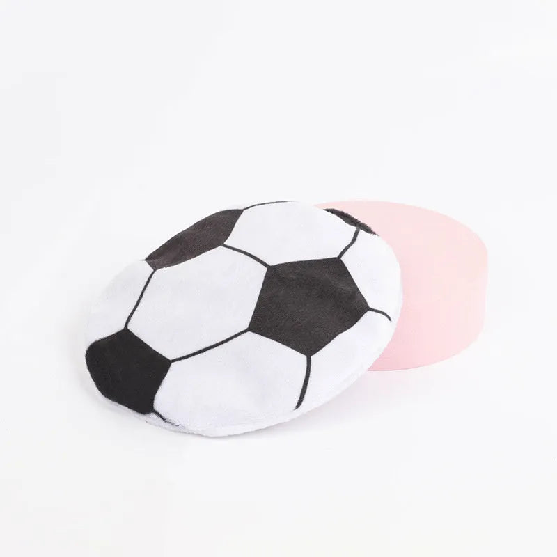 Plush flying disc cat toy with catnip and mylar crinkle for indoor kittens and adult cats