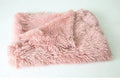 Long plush pet blanket for dogs and cats in grey, pink, or white, showing three size options.
