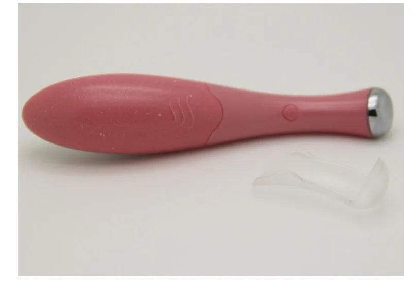 Eye massager beauty pen in white with single gear and battery included for home eye care