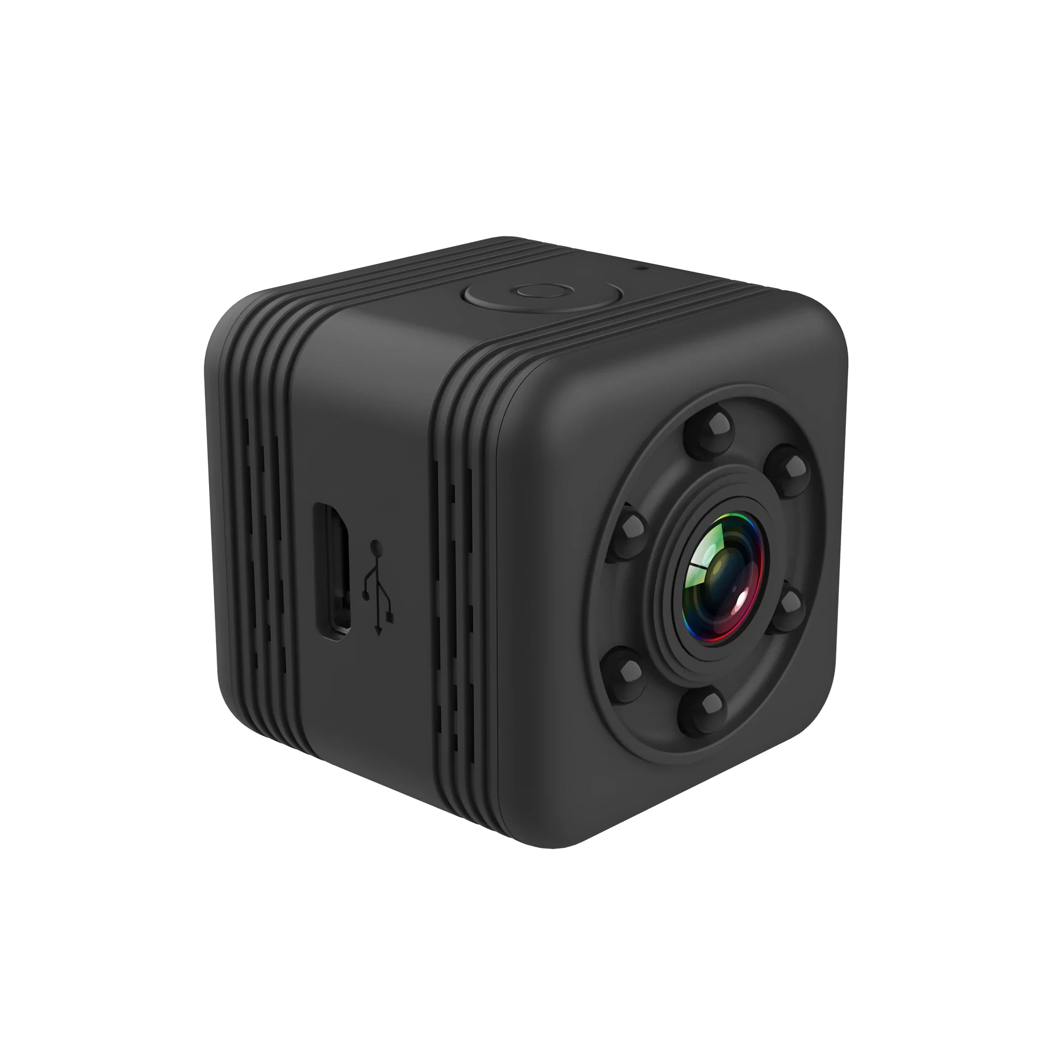SQ29 black waterproof sports action camera with MicroUSB port.
