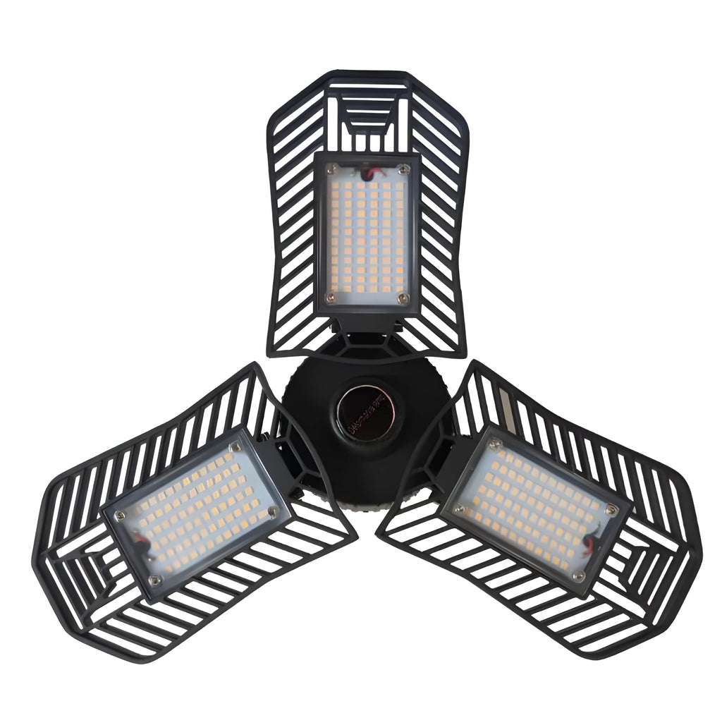 Waterproof industrial foldable garage LED lamp with die-cast aluminium body