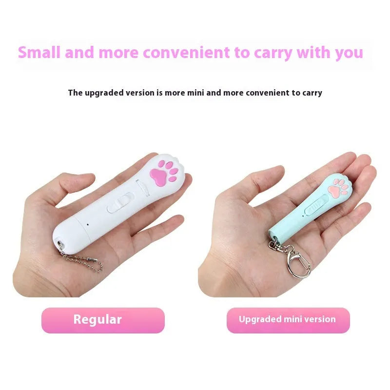 Infrared charging cat toy with laser emitter and teasing stick in colour options