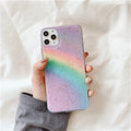 Rainbow gradient Japanese Korean stripe design TPU phone case for iPhones