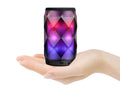 Black crystal diamond cut Coke can shaped Bluetooth speaker lantern with colourful LED lighting effects