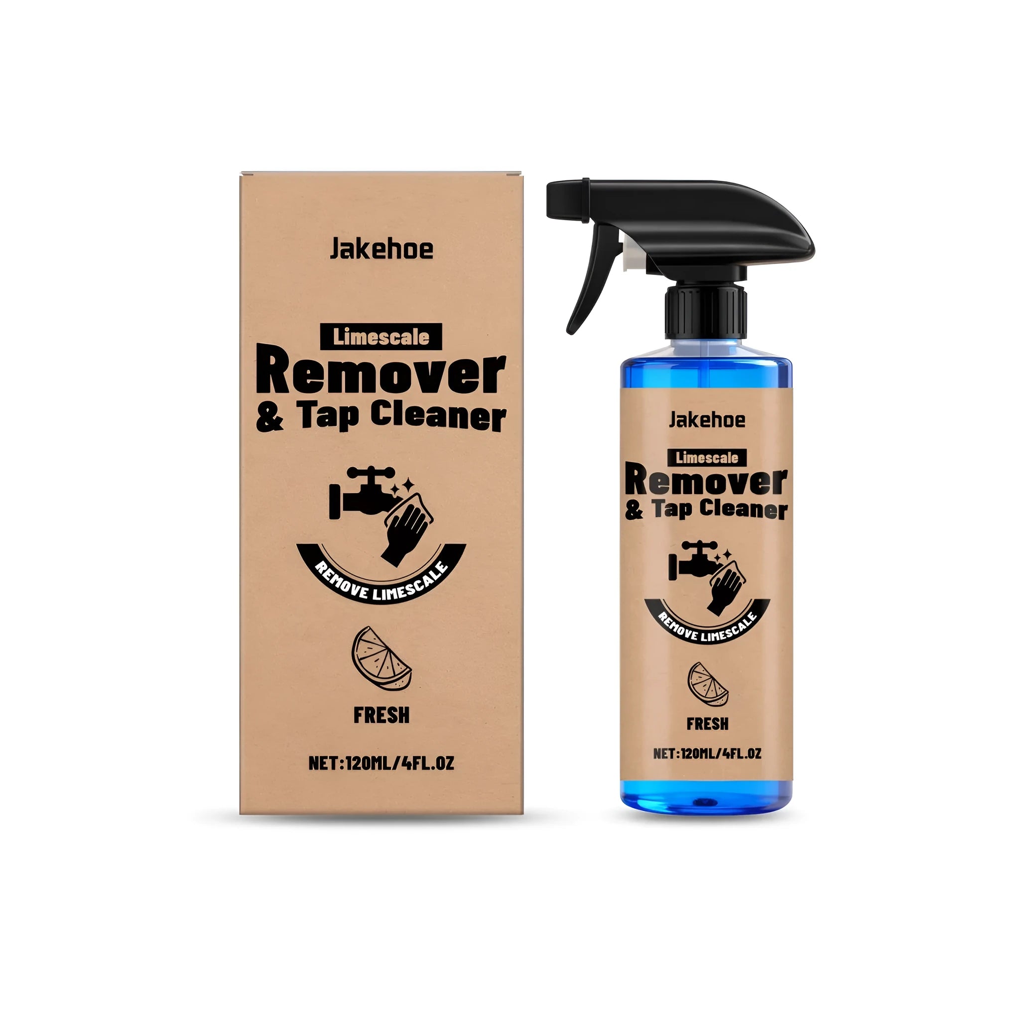 120ml faucet cleaner bottle with limescale removal formula for chrome taps