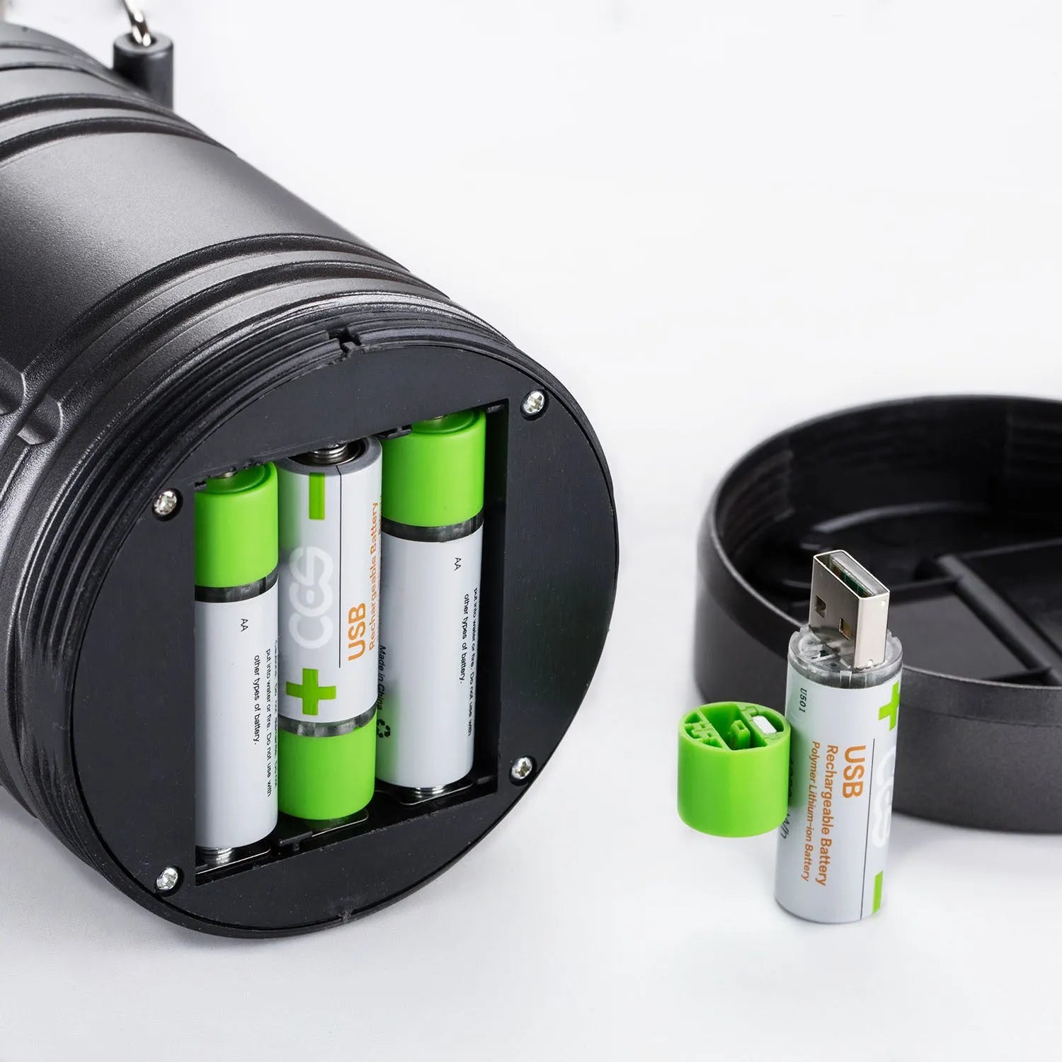 CES USB fast charge lithium battery AA silver green polymer cobalt cell 1665mWh 1.5V