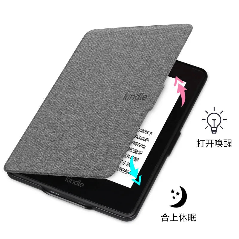 Magnetic leather hard protective case for Kindle Paperwhite Youth Edition in multiple colour options