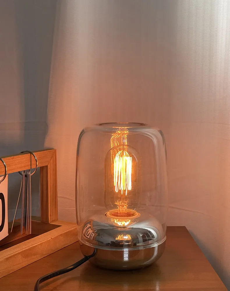 Waterless ambience light glass geometric stereo lamp 20cm socket powered aromatherapy essential oil lamp for bedroom