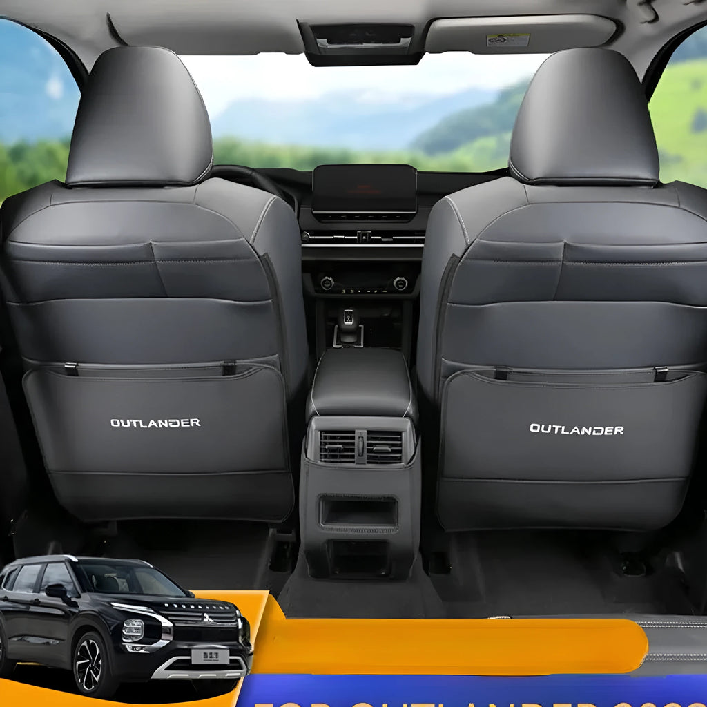 Three leather anti-kick pads for Mitsubishi Outlander Special interior protection
