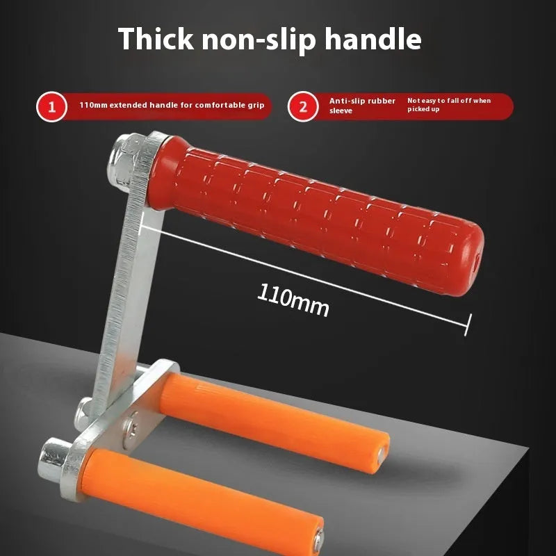 Multi-function thickened lifting flat frame for handling gypsum board, slate, marble and glass panels