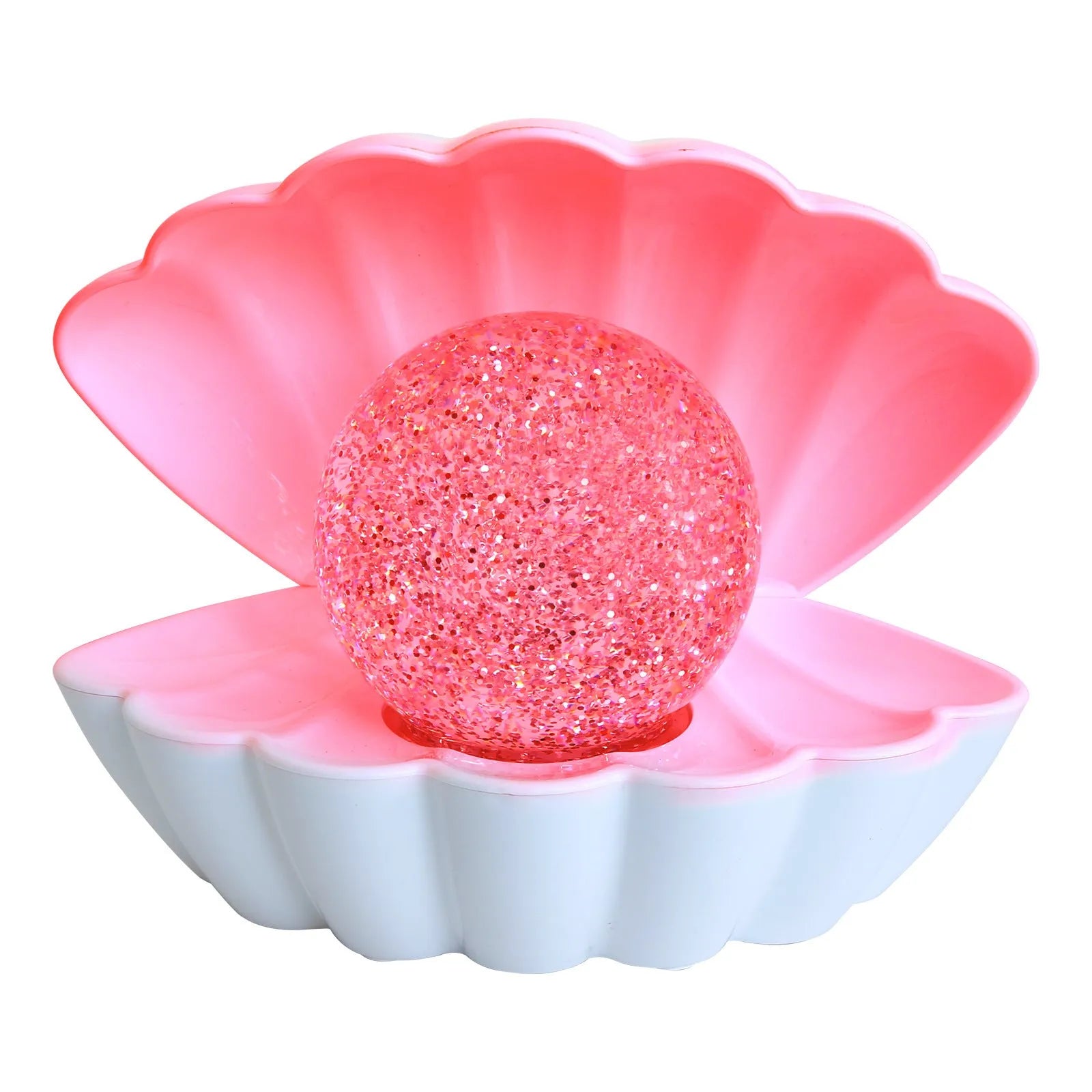 Shell-shaped decorative night lamp with neon ambience lighting in mist-effect colours