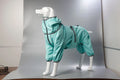 Red cotton-padded dog shell jacket made from polyester with sporty style