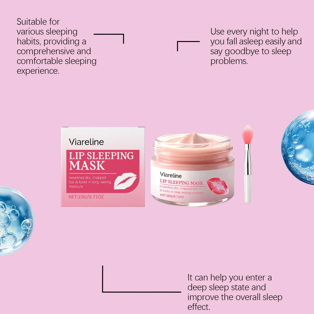 Sleep moisturizing lip mask 20g pot with hyaluronic acid and allantoin for overnight lip care
