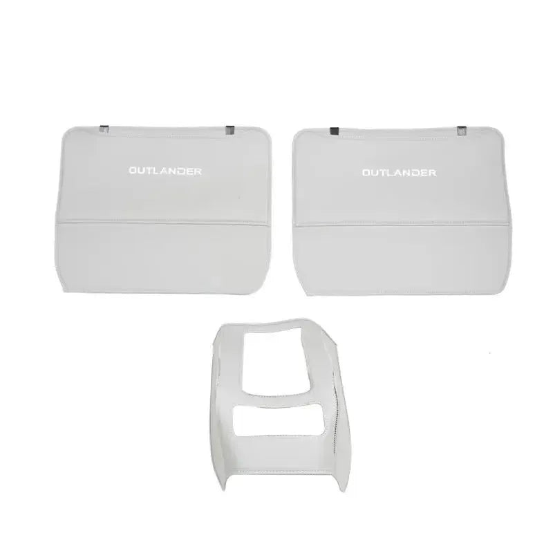 Three leather anti-kick pads for Mitsubishi Outlander Special interior protection
