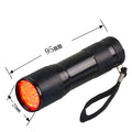 Black aluminium alloy Smart Vein Locator handheld medical device on a dark background.