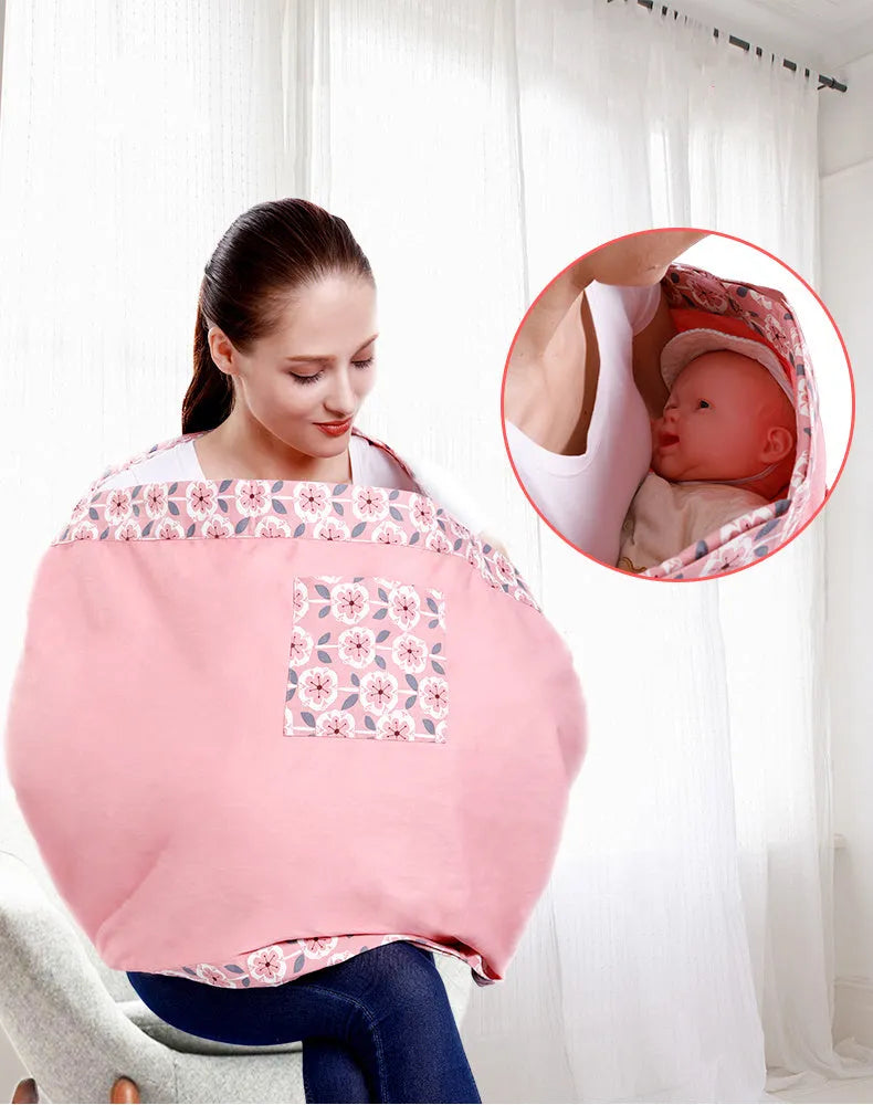Baby wrap carrier sling in blue-green cotton mesh fabric, adjustable for newborn to 36 months, 50kg capacity