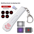 Infrared charging cat toy with laser emitter and teasing stick in colour options